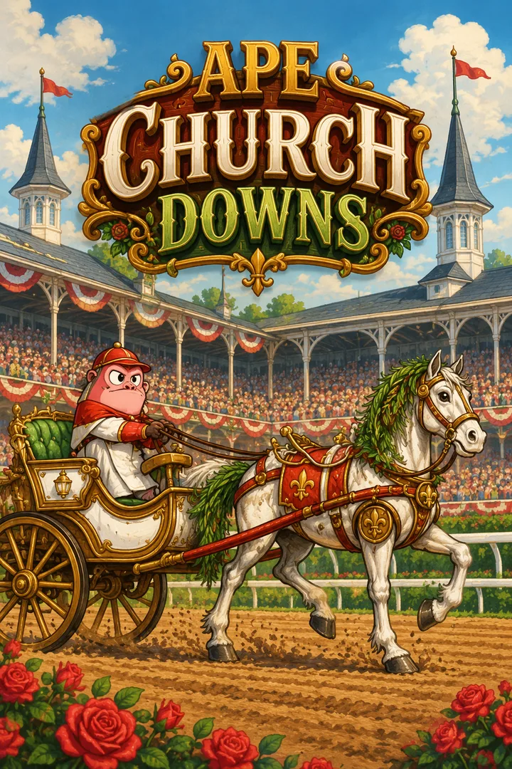 Ape Church Downs portrait cover adapted from the creator’s original artwork