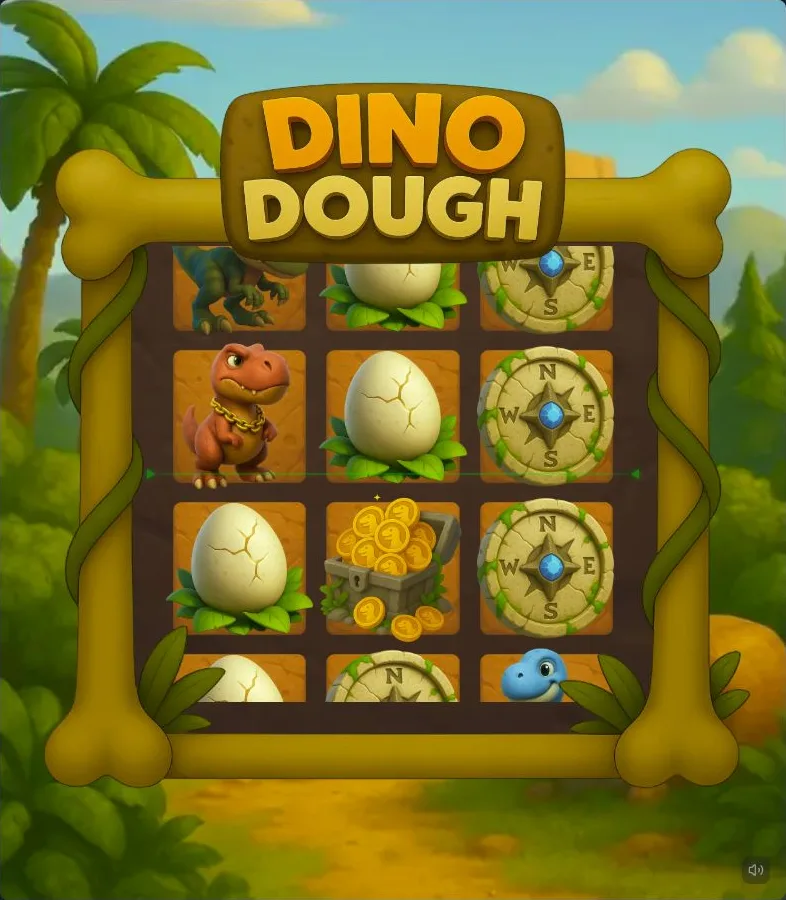 Dino Dough: game interface captured from the supplied game page without playing.