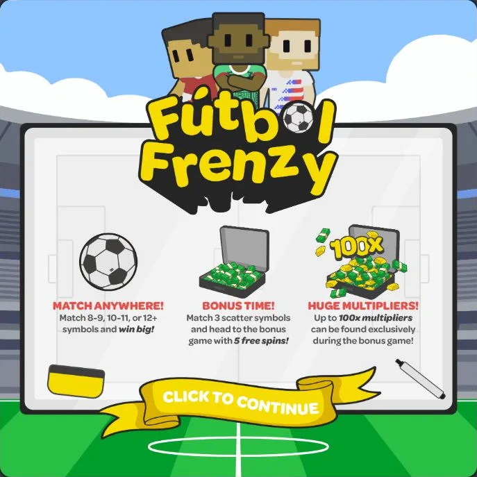 Futbol Frenzy: opening screen captured from the supplied game page without playing.