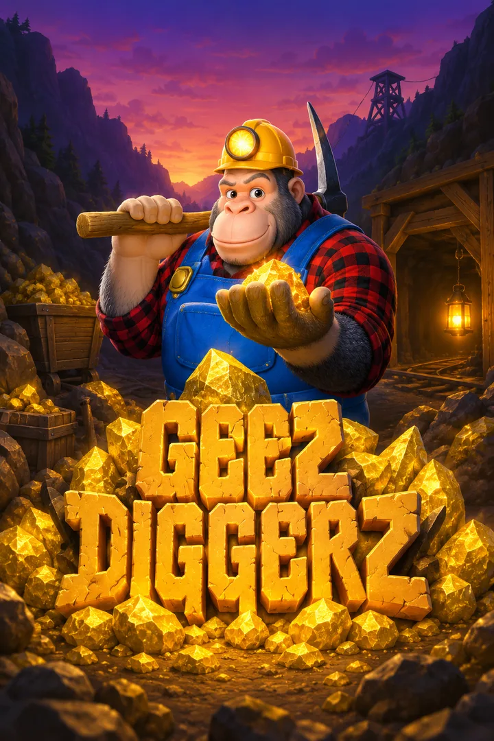 Geez Diggerz portrait cover adapted from the creator’s original artwork