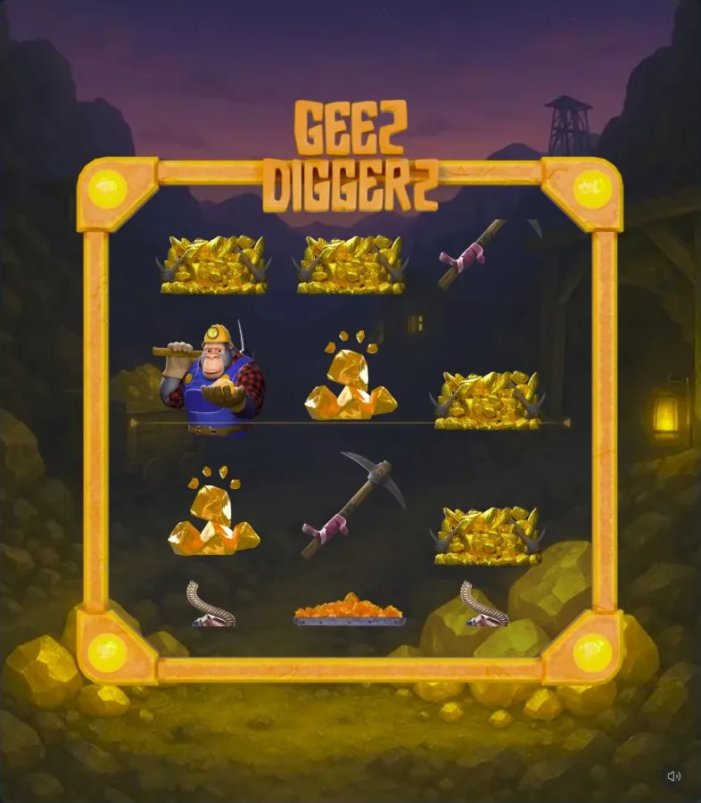 Geez Diggerz: game interface captured from the supplied game page without playing.