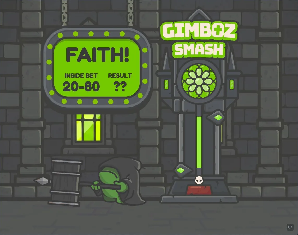 Gimboz Smash: game interface captured from the supplied game page without playing.