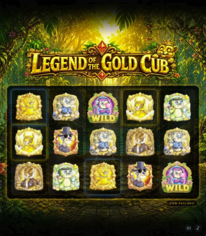 Legend of the Gold Cub: game interface captured from the supplied game page without playing.