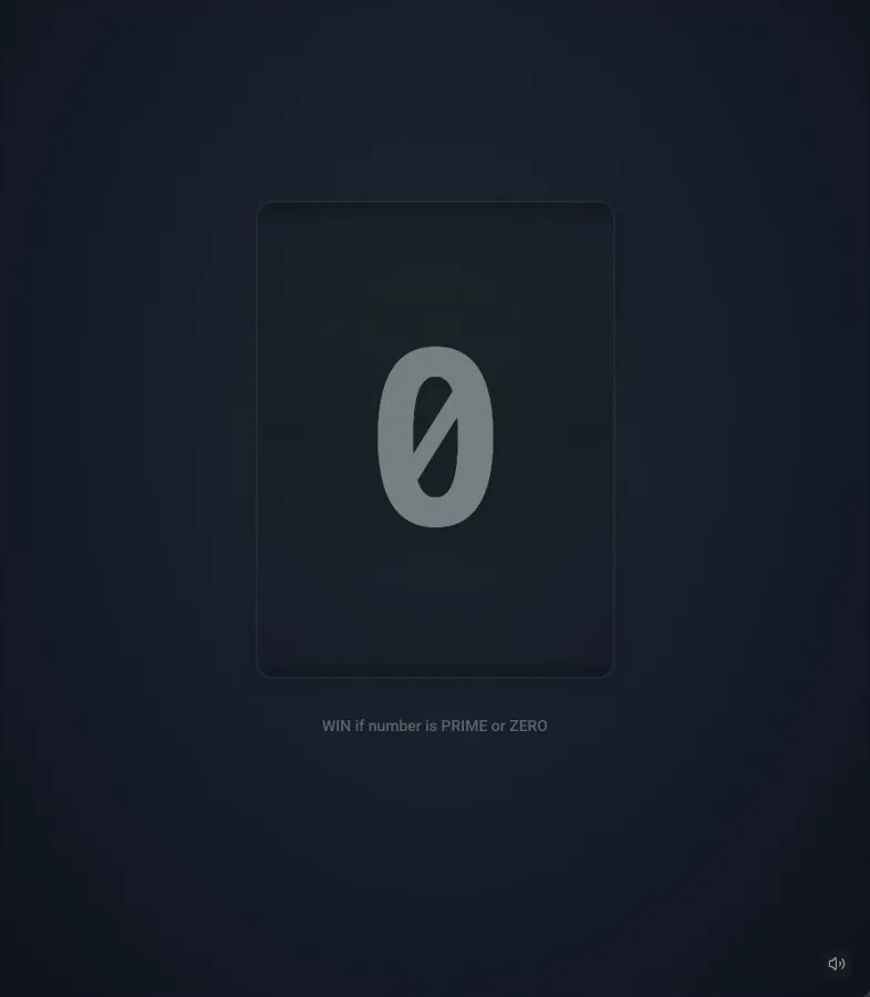 Primes: game interface captured from the supplied game page without playing.
