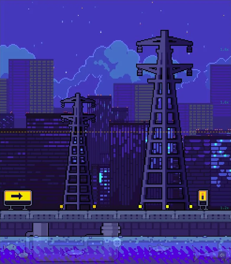 Glyde or Crash: game interface captured from the supplied game page without playing.