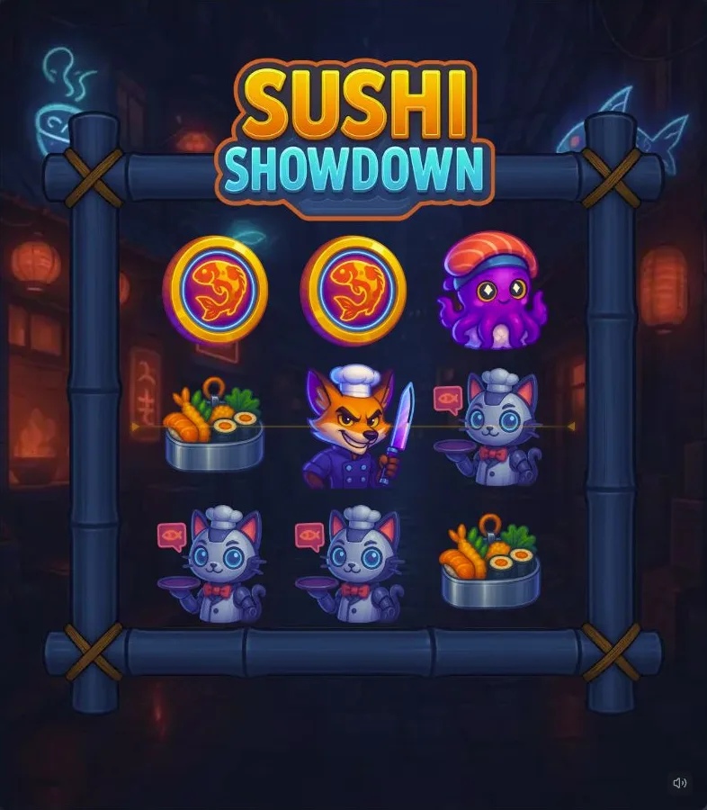 Sushi Showdown: game interface captured from the supplied game page without playing.