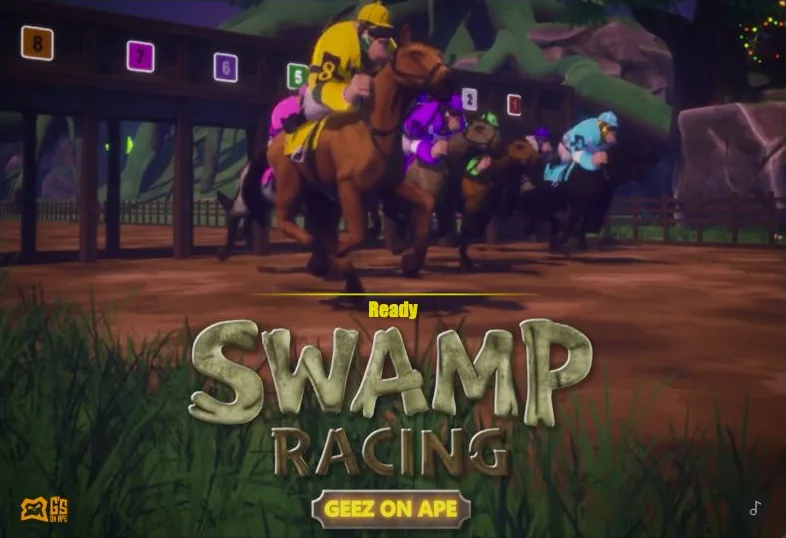Swamp Racing: opening screen captured from the supplied game page without playing.