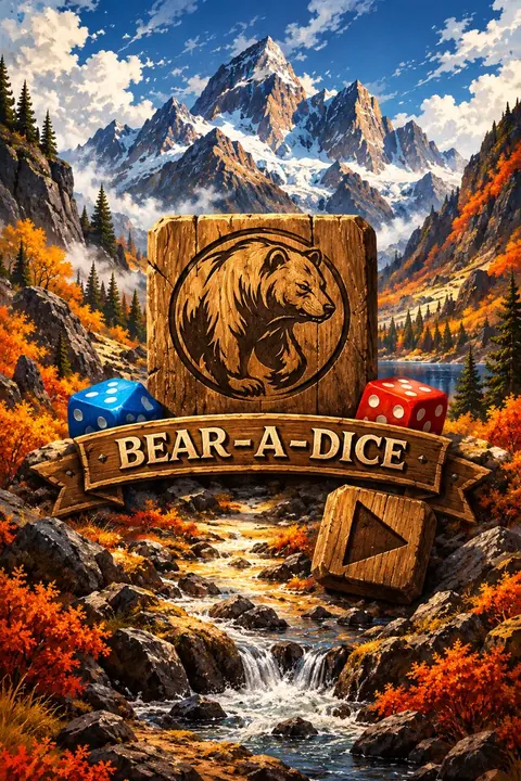 Bear-A-Dice portrait cover adapted from the creator’s original artwork