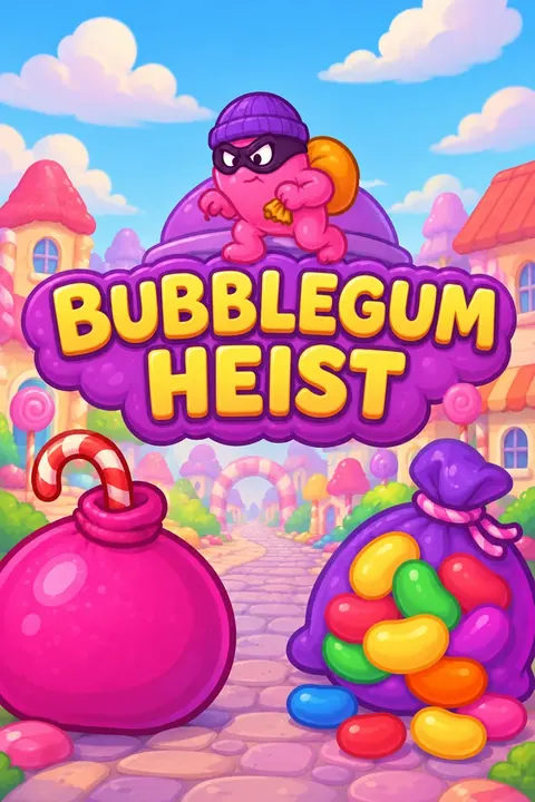 Bubblegum Heist portrait cover adapted from the creator’s original artwork