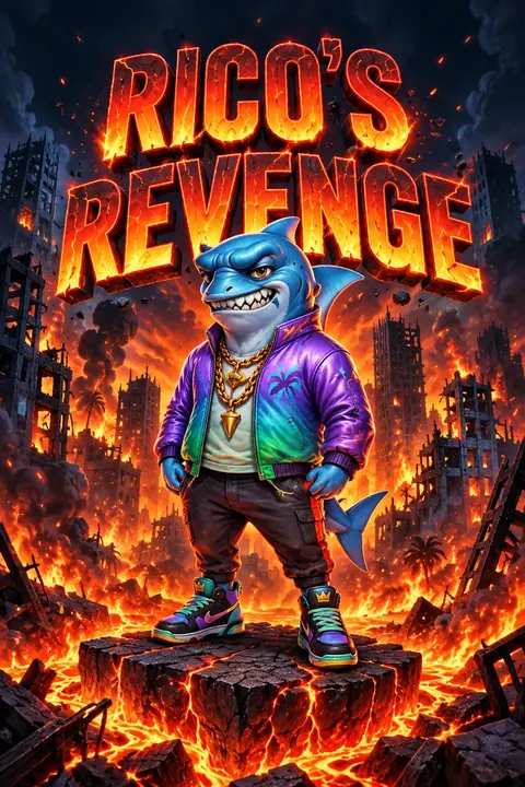 Rico’s Revenge portrait cover adapted from the creator’s original artwork