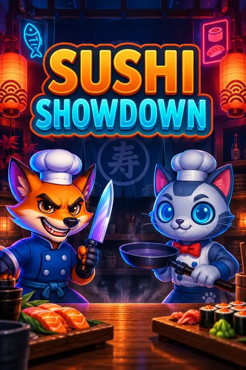 Sushi Showdown portrait cover adapted from the creator’s original artwork